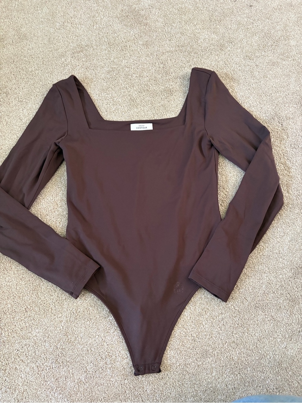 Babaton Contour Square Neck Long Sleeve Bodysuit M